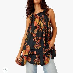 Free People Floral Top, L